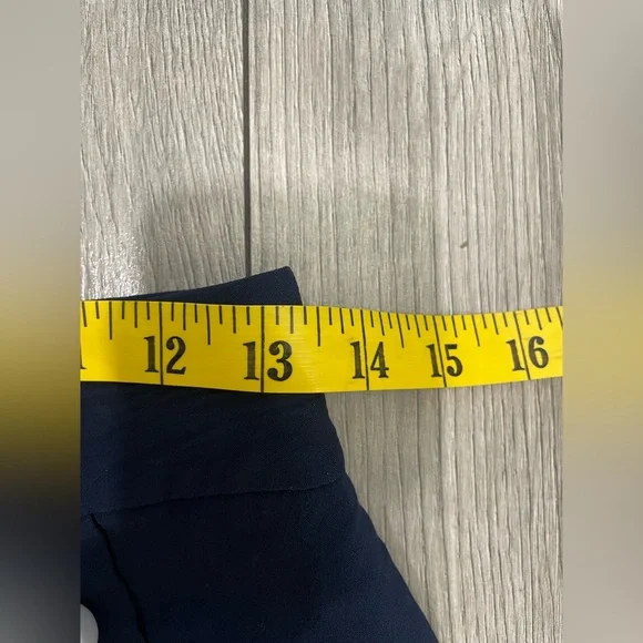 Veronica Beard Navy Blue Pearl Accent Adley Wide Leg Sailor Pants 6 - Picture 9 of 11